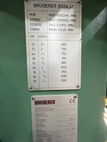 BRUDERER BSTA 41  2007