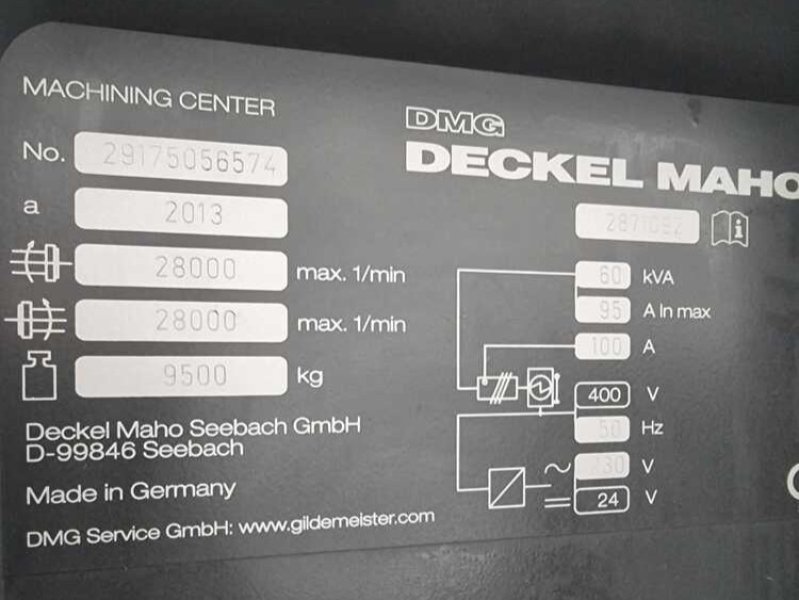 DECKEL MAHO HSC 55 linear + system 3R  2013