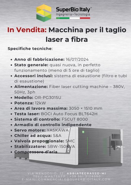 OREE LASER  PG3015U  2024