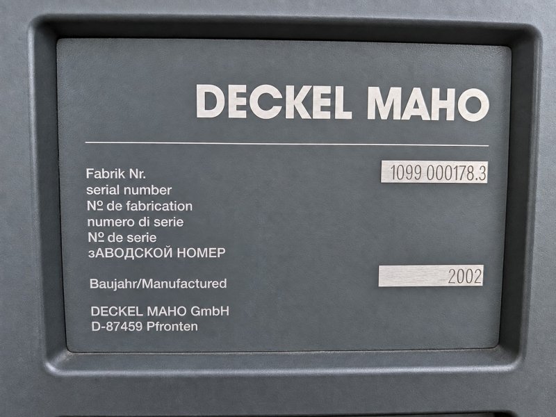 DECKEL MAHO DMU 200 P  2002