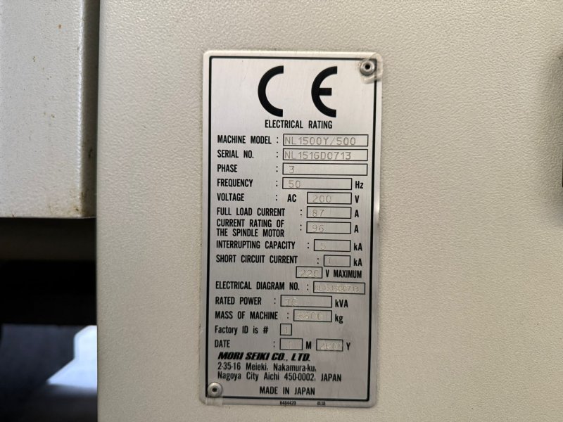 MORI SEIKI NL 1500 Y 